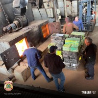 Delegacia da Policia Federal de Foz do Iguaçu incinera mais de 10 toneladas de drogas
