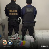 Policia Federal e Receita Federal prendem dois indivíduos e apreendem mercadorias descaminhadas em Foz do Iguaçu