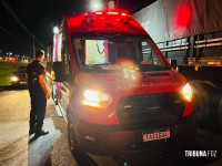Motociclista fica gravemente ferido após colisão com carreta na marginal da BR-277, em Foz do Iguaçu