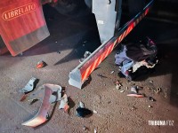 Motociclista fica gravemente ferido após colisão com carreta na marginal da BR-277, em Foz do Iguaçu