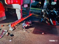 Motociclista fica gravemente ferido após colisão com carreta na marginal da BR-277, em Foz do Iguaçu