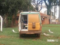 Ambulância sofre acidente de trânsito após problemas mecânicos em Hernandárias