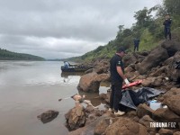 Corpo de um homem sem identificação é encontrado boiando as margens do Rio Paraná