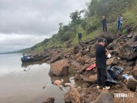 Corpo de um homem sem identificação é encontrado boiando as margens do Rio Paraná