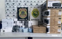 BPFRON e PF apreendem veículo carrego de mercadorias contrabandeadas em Céu Azul