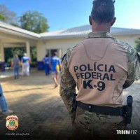 Cão policial Drogo se aposenta após 7 anos de serviço na Policia Federal em Foz do Iguaçu