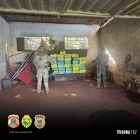 BPFRON, PF e PC apreendem 982,9 Kg de maconha em São Miguel do Iguaçu