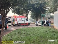 Colisão entre Corsa e Clio deixa uma pessoa ferida em Santa Helena
