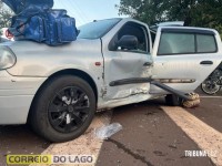 Colisão entre Corsa e Clio deixa uma pessoa ferida em Santa Helena