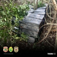 Ação integrada entre PF, PC e PM apreendem embarcações com cigarros e drogas em São Miguel do Iguaçu