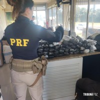 PRF e RF resulta na apreensão de 295 celulares na BR-277 em Céu Azul
