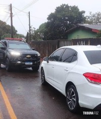 ROTAM recupera veiculo com queixa de furto/roubo no Bairro São Sebastião