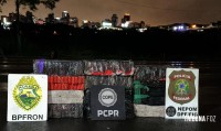 PF, PM e PC apreendem 232,1 Kg de maconha no Porto da Eva em Foz do Iguaçu