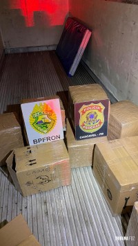 BPFRON e Policia Federal prendem homem com carga milionária de eletrônicos em Santa Tereza do Oeste