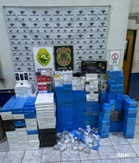 BPFRON e Policia Federal prendem homem com carga milionária de eletrônicos em Santa Tereza do Oeste