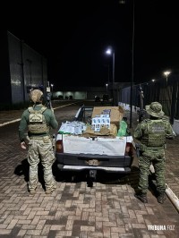 BPFRON e PF apreendem veículo carregado com cigarros e defensivos agrícolas em Mercedes