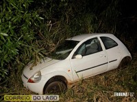 Motorista perde controle e sai da pista na PR-317 entre Santa Helena e Sub-Sede