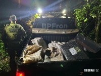 PM e PF apreendem 1.206,5 Kg de maconha em porto clandestino as margens do Lago de Itaipu