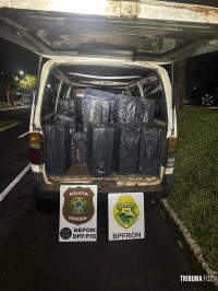 BPFRON e NEPOM apreendem cigarros contrabandeados em Foz do Iguaçu