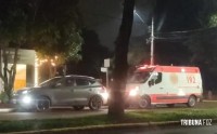 Samu presta atendimento a vítima de acidente de trânsito em Marechal Cândido Rondon