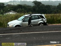 Colisão traseira deixa condutora ferida em Santa Helena