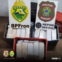 Policia Federal e PM apreendem fardos de droga nas margens do Lago de Itaipu em Santa Helena