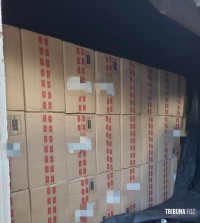 Receita Federal apreende 150 mil maços de cigarros na Aduana da Ponte Internacional da Amizade