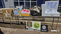 PF, PC e PM apreendem cigarros eletrônicos, celulares e aparelhos eletrônicos próximo a Ponte da Integração em Foz do Iguaçu