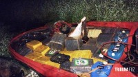 Policia Federal e PMPR apreendem embarcação com 1.178 quilos de maconha em Santa Helena