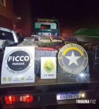 PM em ação integrada apreende 1.625,8 Kg de maconha e recupera veículo roubado em Foz do Iguaçu 