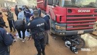 Passageira de moto morre após colisão com carreta em Ciudad Del Este