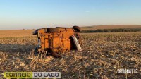 Motorista morre após capotamento de veículo entre Santa Helena e Entre Rios do Oeste