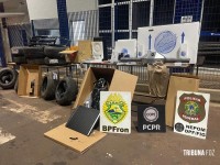 PF, PM e PC localizam depósito de produtos contrabandeados em Foz do Iguaçu