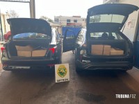 BPFRON apreende dois veículos carregados com celulares e prende 3 homens em Céu Azul