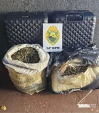 PM apreende maconha tipo capulho durante ação de patrulhamento em Foz do Iguaçu