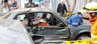Passageira de veículo fica encarcerada após colisão grave na área central de Foz do Iguaçu