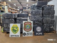 Policia Federal, Policia Civil e Policia Militar apreendem 1,3 tonelada de maconha em Santa Helena