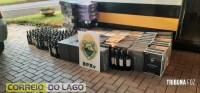 Policia Rodoviária Estadual apreende 100 caixas de vinho contrabandeado e encaminha para a Receita Federal