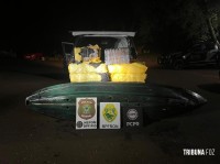 BPFRON, PF e PC apreendem 122,4 Kg de maconha e prendem homem em porto clandestino em Foz do Iguaçu