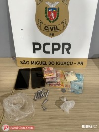 Polícia Civil apreende drogas e dinheiro durante Operação Sinergia II em São Miguel do Iguaçu