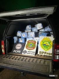 Policia Federal, PM e PC apreendem 726,5 Kg de maconha em Santa Helena