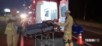 Siate socorre motociclista após queda na Av. das Cataratas