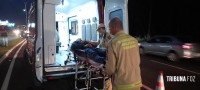 Siate socorre motociclista após queda na Av. das Cataratas