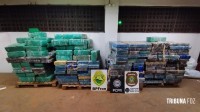 Forças policiais localizam depósito com 4 toneladas de drogas em Santa Helena
