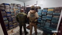 Forças policiais localizam depósito com 4 toneladas de drogas em Santa Helena