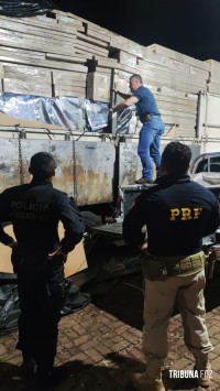 Policia Federal e PRF apreendem caminhão com 4,5 toneladas de drogas
