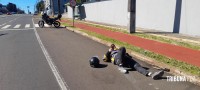 Motociclista é socorrido pelo Siate após colisão na Av. Felipe Wandscheer