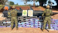 BPFRON e Policia Federal apreendem embarcações com 949,8 Kg de maconha no Lago de Itaipu em Santa Helena