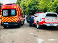 PM prende três pessoas com arma e drogas no Lagoa Dourada. Um dos preso foi baleado tentando fugir