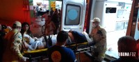 Siate socorre duas vítimas após colisão moto x moto no Porto Meira